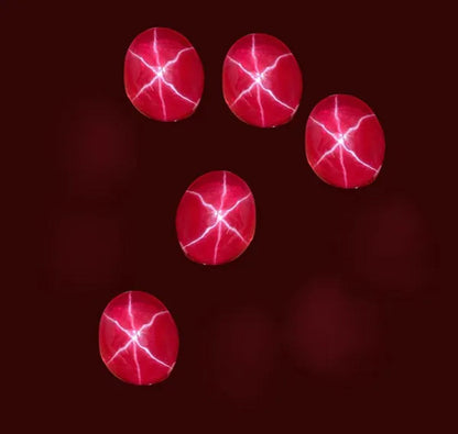 9X11Mm NATURAL RUBY STAR SAPPHIRE 1 BUDS OVAL CABOCHON RING SIZE LOOSE GEMSTONE