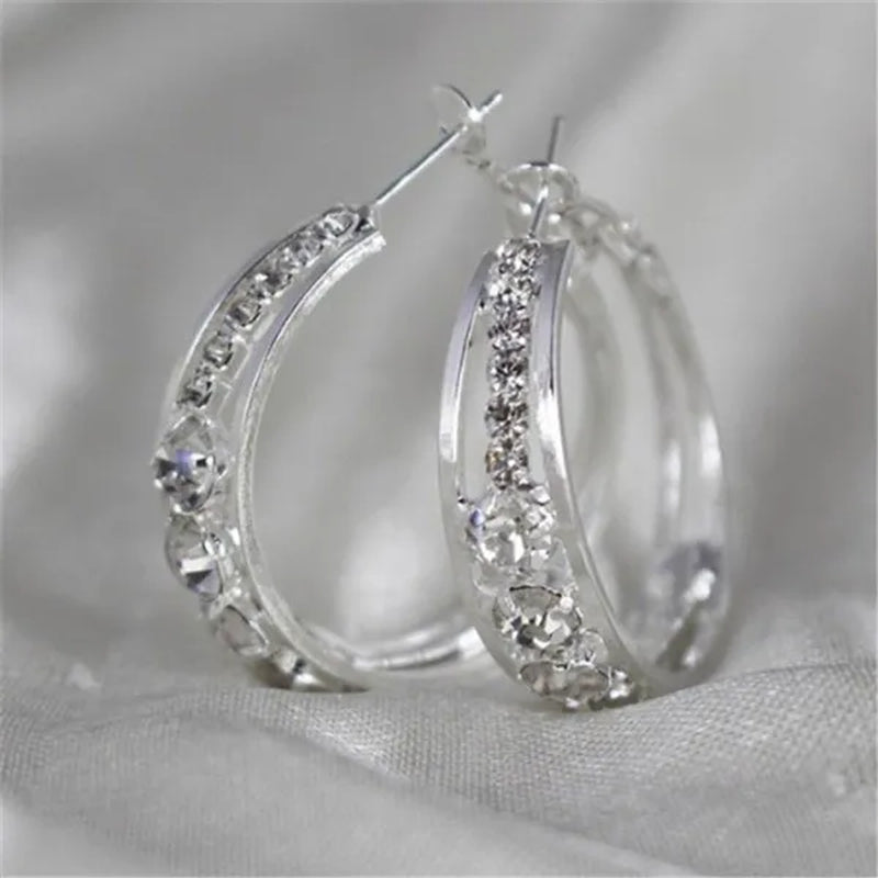 Luxury Fashion Creative Zircon Earrings Natural Zircon Earrings Golden Silvery Black Rose Golden Women's Earrings Wedding Engagement Wedding Earrings Jewelry Birthday Party Anniversary Gift - WORLD TIME VISITS