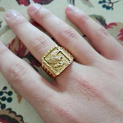 Punk Rock Eagle Men 's Ring Luxury Gold / Silver Color Size 7-13 Finger Jewelry