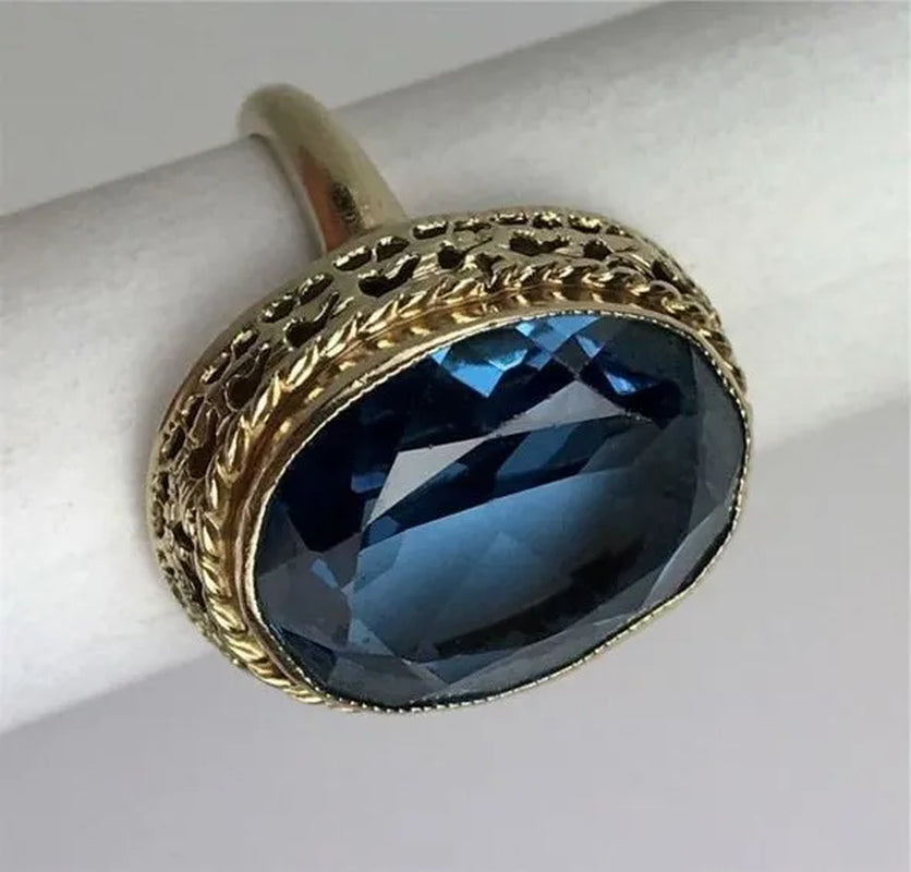 Sparkling Women'S Fashion 925 Sterling Silver Ring Diamond Ring Blue Sapphire Bride Princess Wedding Band Engagement Party Anniversary Christmas Gift Ring Size 4-12
