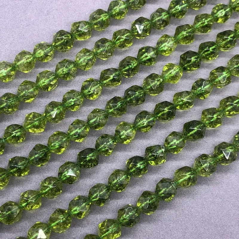 Green Peridot Beads 6-10mm Faceted Natural Stone Cut Loose Gem DIY