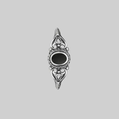 Exquisite Bridal Wedding Jewelry 925 Sterling Silver Black Sapphire Ring Princess Engagement Diamond Gift Size 4 - 12