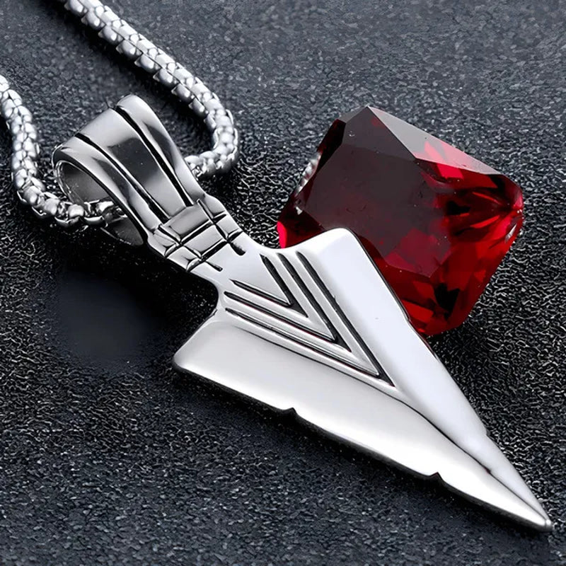 Men's Fashion Jewelry Black Gold Silver Color Pendant Long Chain Necklace Mens Necklaces