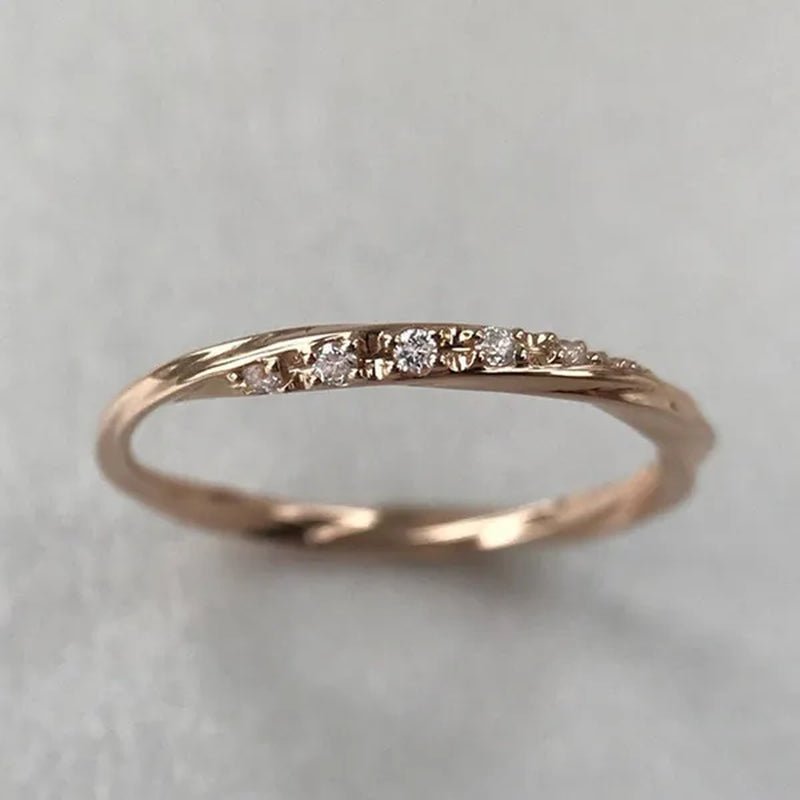 Fashion Jewelry for Women Gold Color Wedding Ring Female Engagement Party Gift Zircon Rings - WORLD TIME VISITS
