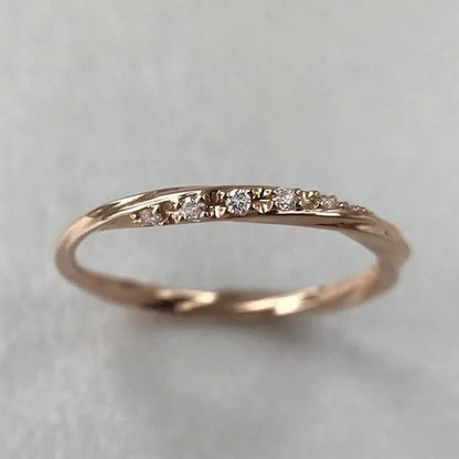 Fashion Jewelry for Women Gold Color Wedding Ring Female Engagement Party Gift Zircon Rings - WORLD TIME VISITS