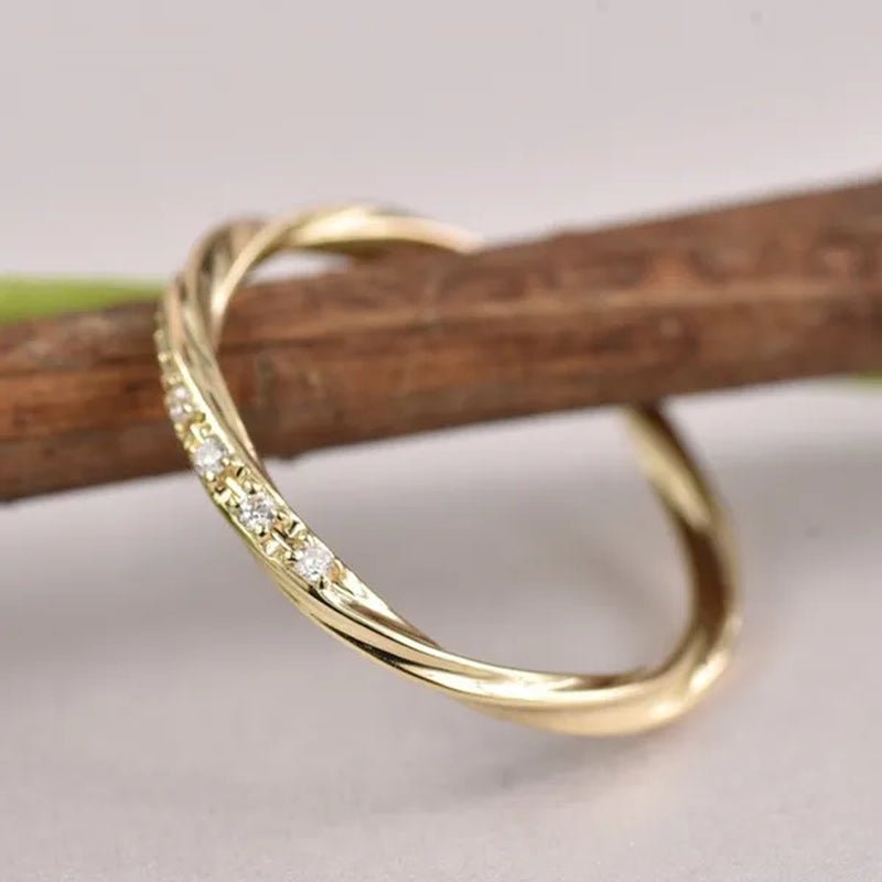 Fashion Jewelry for Women Gold Color Wedding Ring Female Engagement Party Gift Zircon Rings - WORLD TIME VISITS