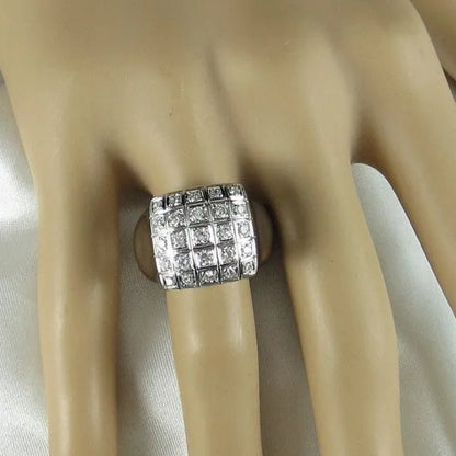 Fashion Man Jewelry White Sapphire Gemstones 925 Sterling Silver Wedding Engagement Ring Gifts - WORLD TIME VISITS