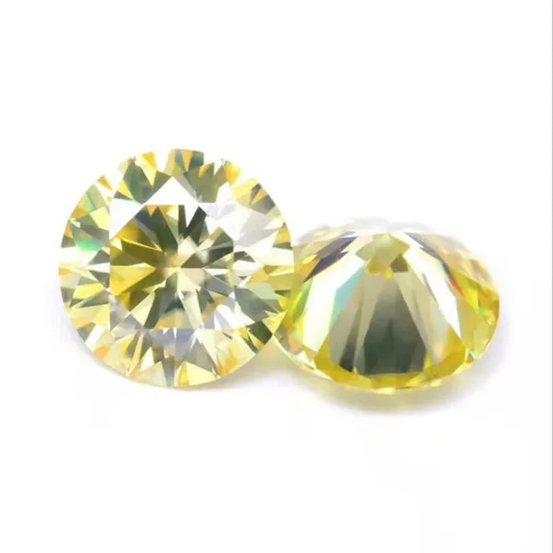 1ct Yellow Diamond Round Excellent Cut Loose Gemstone VS1 without GIA certificate 6.5mm