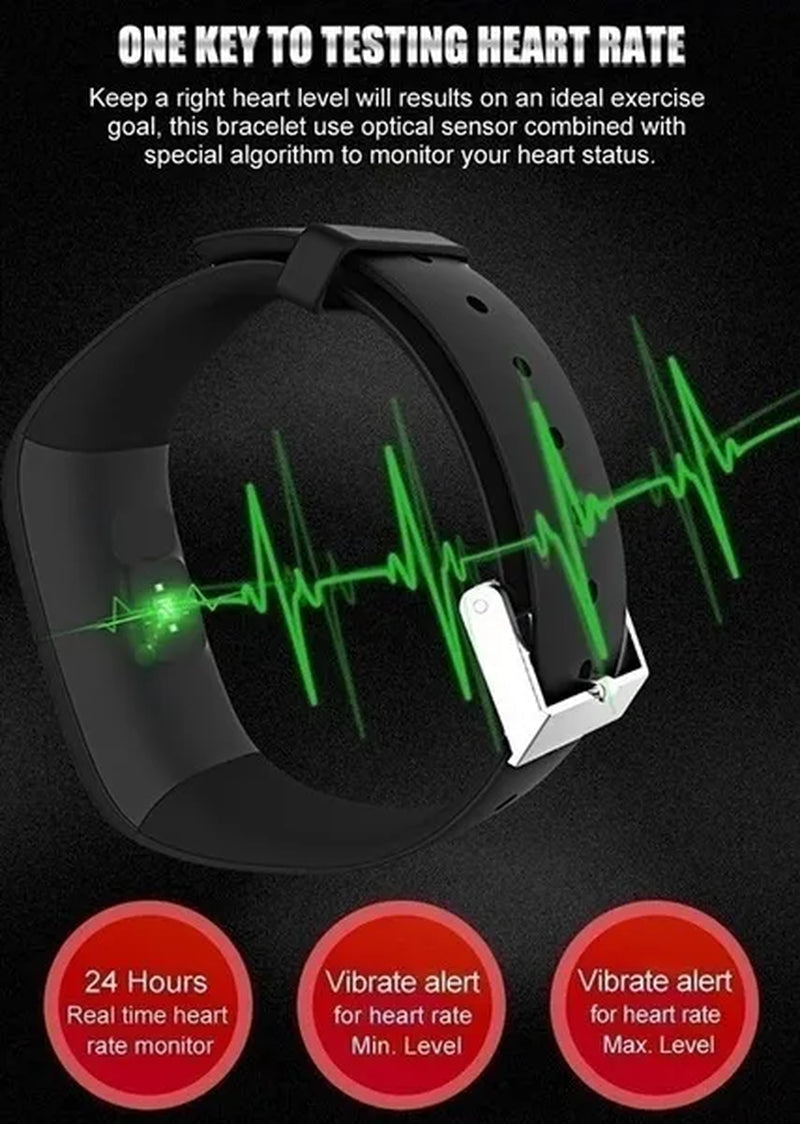 Color Screen Smart Bracelet Watch 115 Plus Blood Pressure Monitoring Heart Rate Monitoring Smart Wristband