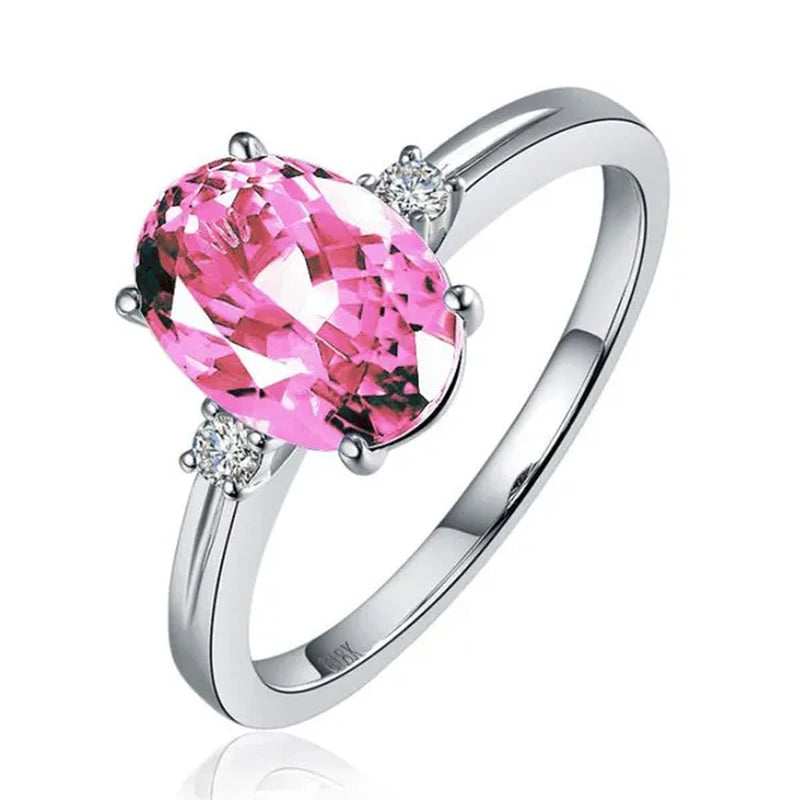 Fashion Jewelry Ellipse Emerald Sapphire Zircon Aaas Ring Gold-Plated Opening Adjustable Rings