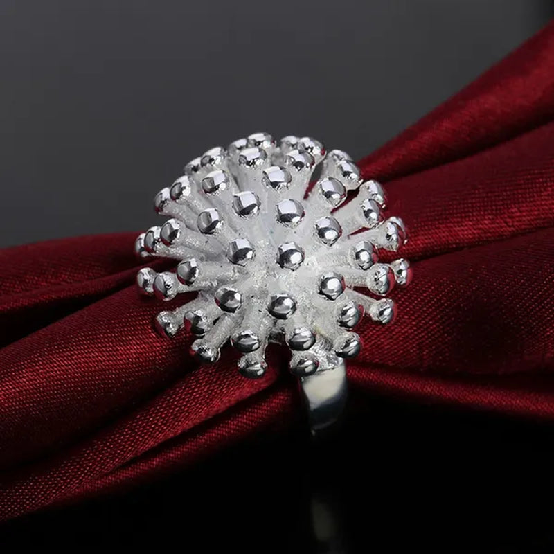 New 925 Sterling Silver Jewelry Fashion Noble Women Classic Personality Ring
