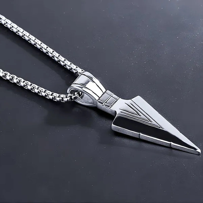 Long Chain Necklace Mens Alloy Necklaces Fashion Jewelry Gold Black Silver Color Pendant
