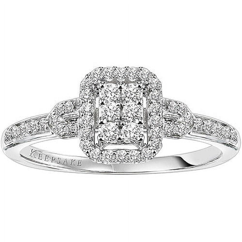 1/4 Carat T.W. Diamond "Attraction" Women'S Engagement Ring in 10K White Gold by