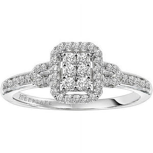 1/4 Carat T.W. Diamond "Attraction" Women'S Engagement Ring in 10K White Gold by