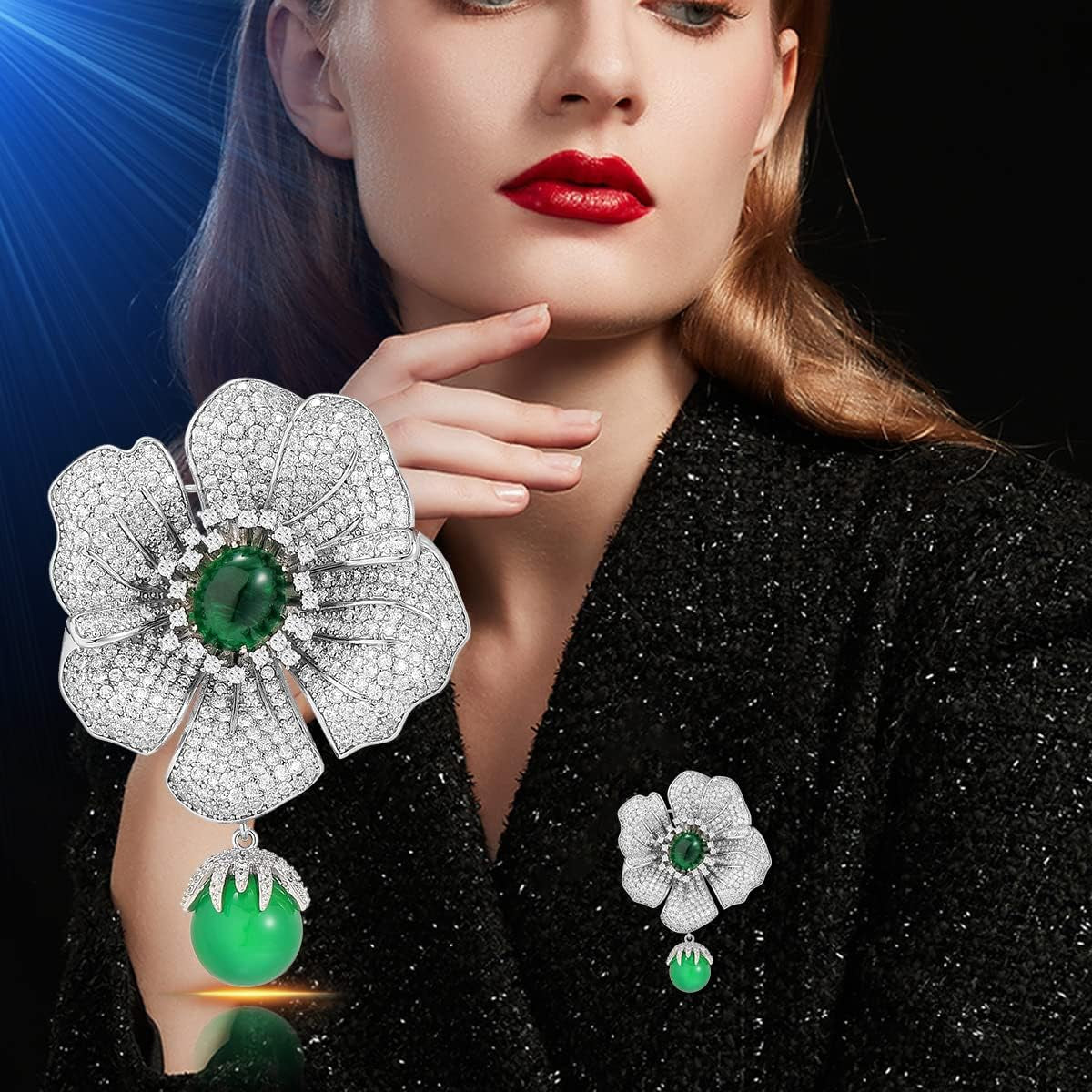 Brooches and Pins for Women Fashion Flower Brooches for Women Elegant Broches Costume Jewelry Brooch Lady Pins Christmas Holiday