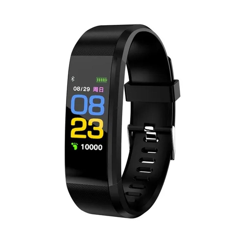 Color Screen Smart Bracelet Watch 115 Plus Blood Pressure Monitoring Heart Rate Monitoring Smart Wristband