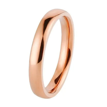 1pcs elegant gold  and Silver and Rose Gold Stainless Steel Comfort Fit Plain Wedding Band Ring Width 3mm
