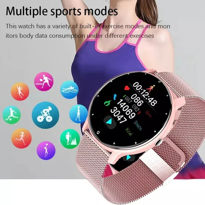 LIGE 2021 New Women Smart Watch Men Real-Time Activity Tracker Heart Rate Monitor Sports Ladies Life Waterproof Smart Watch Men For Android IOS