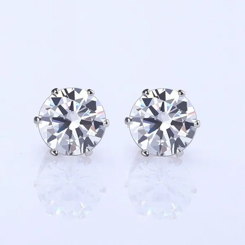 Ladies FashionSilver Stud Earrings, Ladies Earrings, Ladies Wedding Engagement Valentine's Day Jewelry Gifts (5 pairs/set) - WORLD TIME VISITS