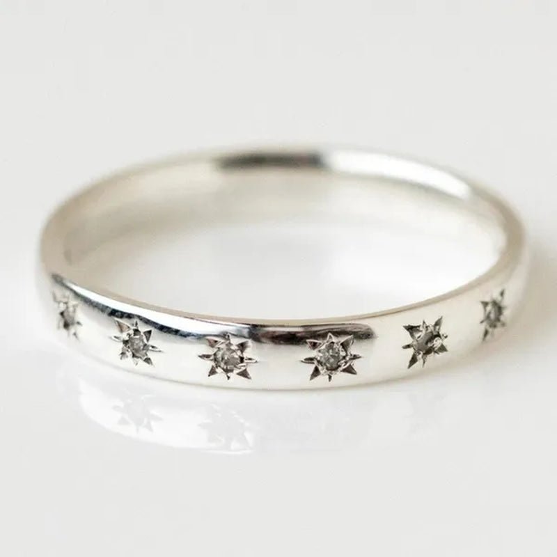 Luxury Bride Jewelry for Women Rings Fashion 925 Sterling Silver Diamond Wedding Band Proposal Engagement Anniversary Party Accessories Gift - WORLD TIME VISITS