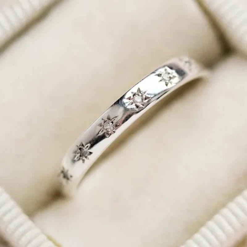 Luxury Bride Jewelry for Women Rings Fashion 925 Sterling Silver Diamond Wedding Band Proposal Engagement Anniversary Party Accessories Gift - WORLD TIME VISITS