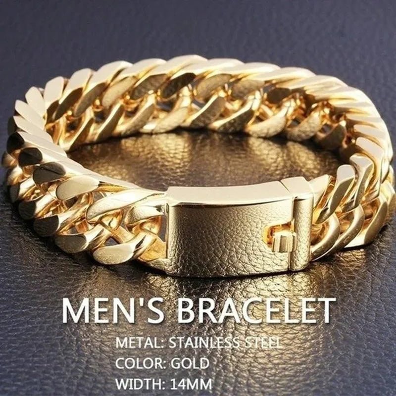 Luxury Fashion Creative Men's and Women's Bracelets Gold Black Silver Bracelets Party Hip - hop Bracelets Punk Bracelets Birthday Party Jewelry Gifts - WORLD TIME VISITS