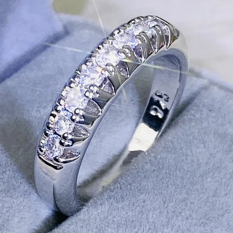 Luxury silver /18K Gold Ring 925 Sterling Silver Womens Ring White Sapphire Wedding Band Engagement Diamond Ring Fine Jewelry Christmas Gift Size:6 7 8 9 10 - WORLD TIME VISITS