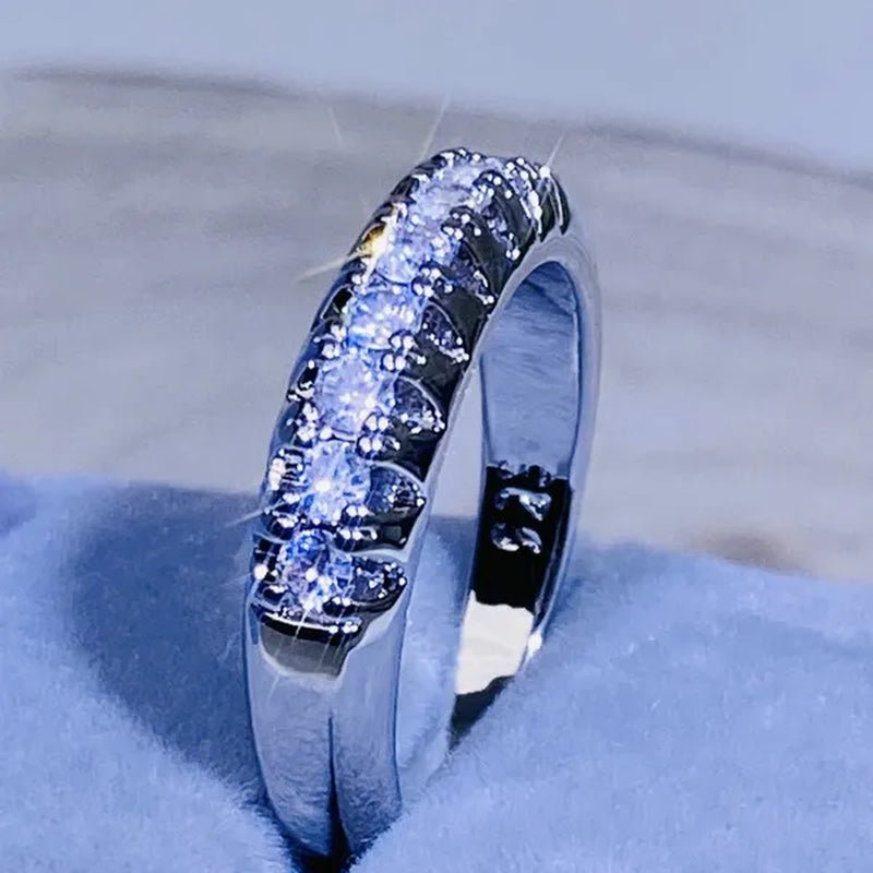 Luxury silver /18K Gold Ring 925 Sterling Silver Womens Ring White Sapphire Wedding Band Engagement Diamond Ring Fine Jewelry Christmas Gift Size:6 7 8 9 10 - WORLD TIME VISITS