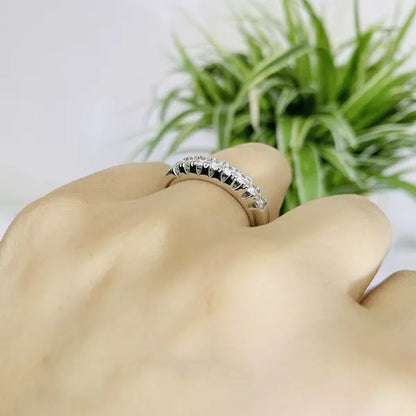 Luxury silver /18K Gold Ring 925 Sterling Silver Womens Ring White Sapphire Wedding Band Engagement Diamond Ring Fine Jewelry Christmas Gift Size:6 7 8 9 10 - WORLD TIME VISITS