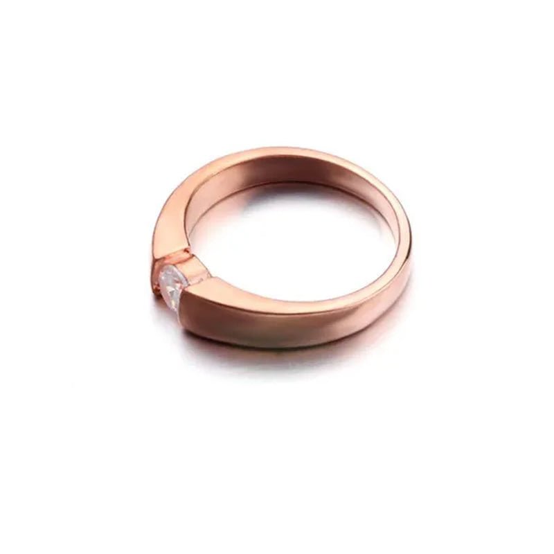 Mens Ring Classic Zircon Rings Bride Wedding Rings Rose Gold Colour Rings Silver Plated Rings Party Gift Rings for Men Finger Jewelry - WORLD TIME VISITS
