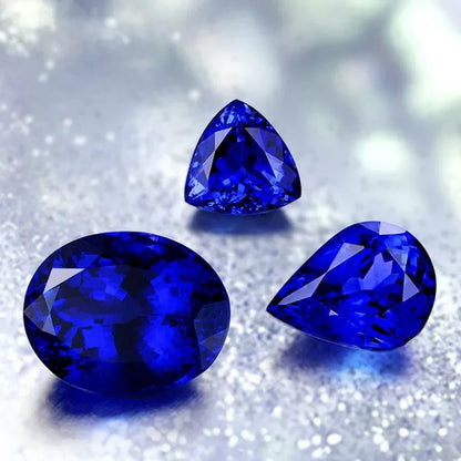 Natural Cutting 3A Blue Tanzania Sapphire Unheated 6x8mm 7x7mm Corundum Spinel Various Shapes Mosaic Jewelry Diy Blue Gem AAA - WORLD TIME VISITS