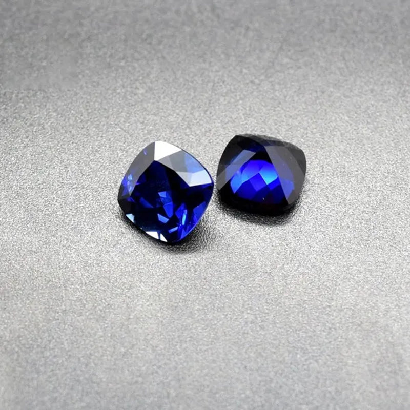 Natural Cutting 3A Blue Tanzania Sapphire Unheated 6x8mm 7x7mm Corundum Spinel Various Shapes Mosaic Jewelry Diy Blue Gem AAA - WORLD TIME VISITS