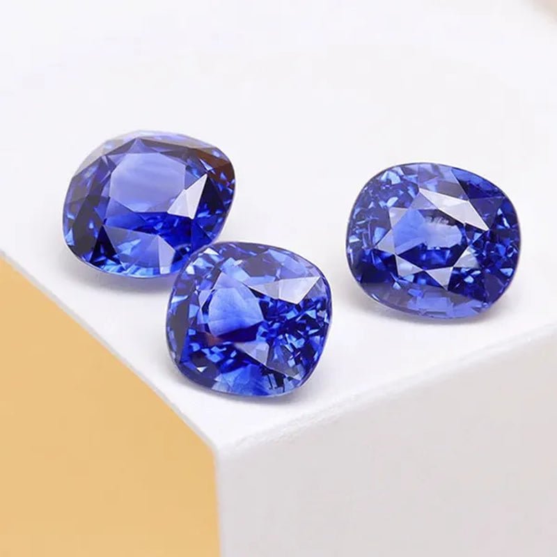 Natural Cutting 3A Blue Tanzania Sapphire Unheated 6x8mm 7x7mm Corundum Spinel Various Shapes Mosaic Jewelry Diy Blue Gem AAA - WORLD TIME VISITS