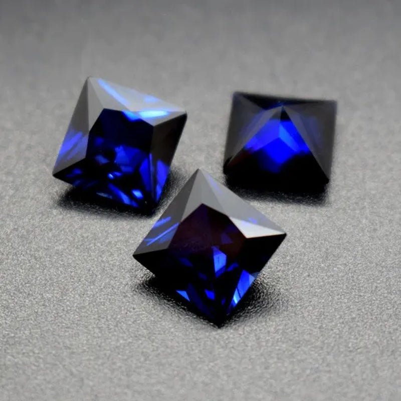 Natural Cutting 3A Blue Tanzania Sapphire Unheated 6x8mm 7x7mm Corundum Spinel Various Shapes Mosaic Jewelry Diy Blue Gem AAA - WORLD TIME VISITS