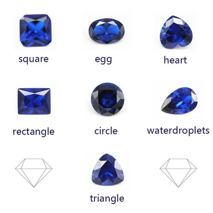 Natural Cutting 3A Blue Tanzania Sapphire Unheated 6x8mm 7x7mm Corundum Spinel Various Shapes Mosaic Jewelry Diy Blue Gem AAA - WORLD TIME VISITS