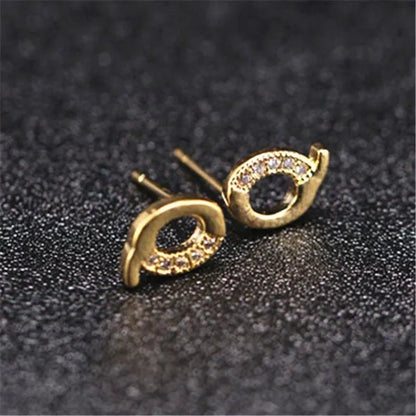 New Diamond Letter Stud Earrings Women Fashion Earrings 26 Letters A - Z - WORLD TIME VISITS