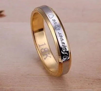 New Eternal love gold and silver rings Couple Gold Ring - WORLD TIME VISITS