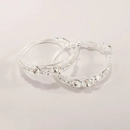 New Exquisite fashion female jewelry Sterling Silver Diamond Earrings romantic Valentine's Day gift engagement Earrings wedding Earrings anniversary women's jewelry - WORLD TIME VISITS