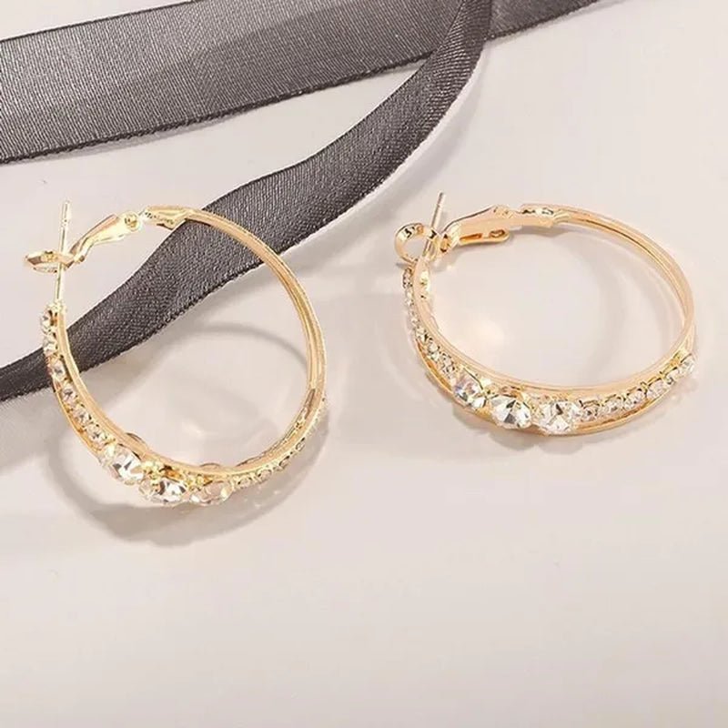 New Exquisite fashion female jewelry Sterling Silver Diamond Earrings romantic Valentine's Day gift engagement Earrings wedding Earrings anniversary women's jewelry - WORLD TIME VISITS