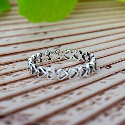New Heart Shaped Jewelry Hollow Thumb Women Men Gift Jewelry Finger Silver Jewelry 925 silver Rings - WORLD TIME VISITS