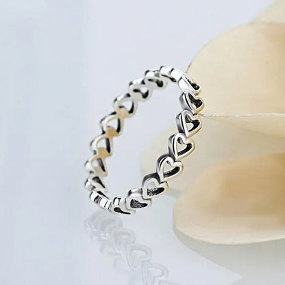 New Heart Shaped Jewelry Hollow Thumb Women Men Gift Jewelry Finger Silver Jewelry 925 silver Rings - WORLD TIME VISITS