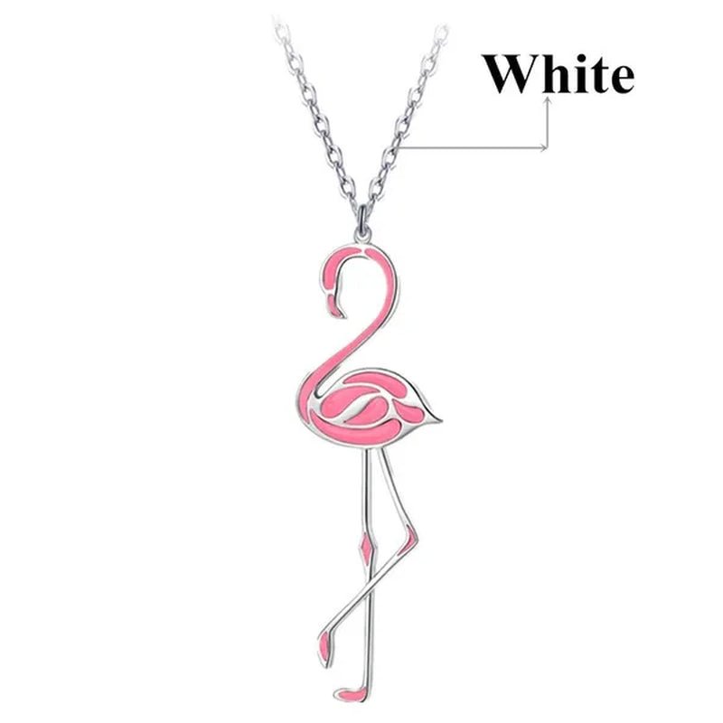 Romantic Elegant Engagement Wedding Linkchain Animal Shape Flamingo Pendant Necklace - WORLD TIME VISITS
