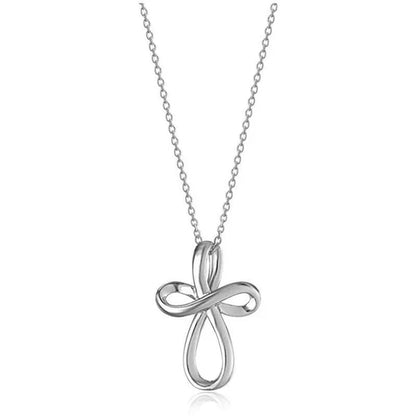 Simple Style Cross Pendant Necklace for Women Romantic Wedding Party Infinity Necklace Jewelry - WORLD TIME VISITS