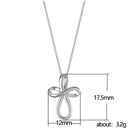 Simple Style Cross Pendant Necklace for Women Romantic Wedding Party Infinity Necklace Jewelry - WORLD TIME VISITS