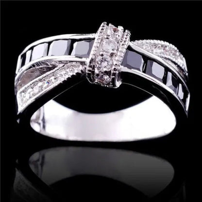 Trendy Women Rings with Brilliant Cubic Zirconia Luxury Engagement Rings Fashion Wedding Party Jewelry - WORLD TIME VISITS