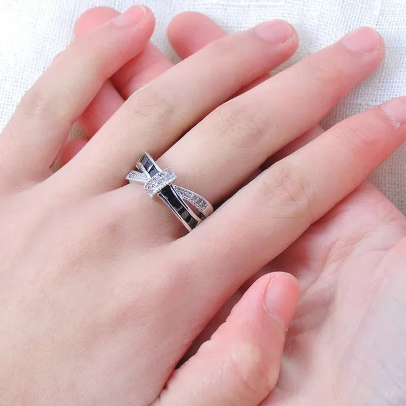 Trendy Women Rings with Brilliant Cubic Zirconia Luxury Engagement Rings Fashion Wedding Party Jewelry - WORLD TIME VISITS
