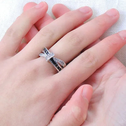 Trendy Women Rings with Brilliant Cubic Zirconia Luxury Engagement Rings Fashion Wedding Party Jewelry - WORLD TIME VISITS