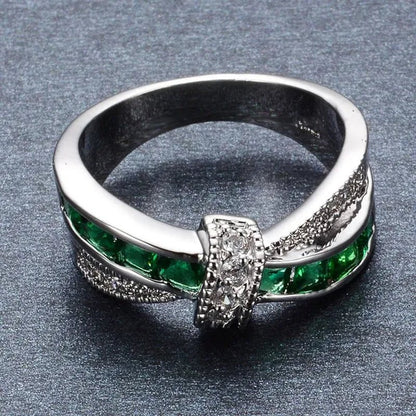 Trendy Women Rings with Brilliant Cubic Zirconia Luxury Engagement Rings Fashion Wedding Party Jewelry - WORLD TIME VISITS