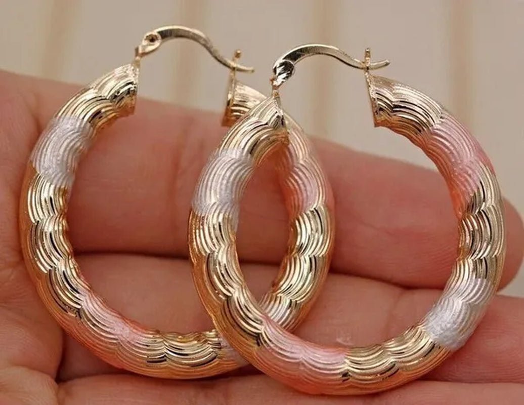 Vintage Geometric Hoop Earrings Gold Plated Earrings for Women Round Earrings Personality Spiral Stud Earrings Bride Wedding Engagement Anniversary Gift Jewelry - WORLD TIME VISITS
