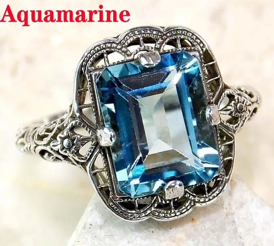 Women 2.8CT Yellow Gems 925 Silver Plated Ring Jewelry (Choice Color and Size ) - WORLD TIME VISITS